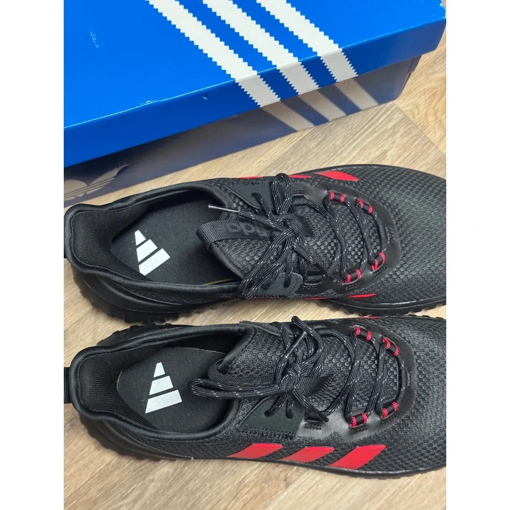 Adidas Kaptir 4.0 Mens Running Shoes Black Solar Red Sneaker Size 11